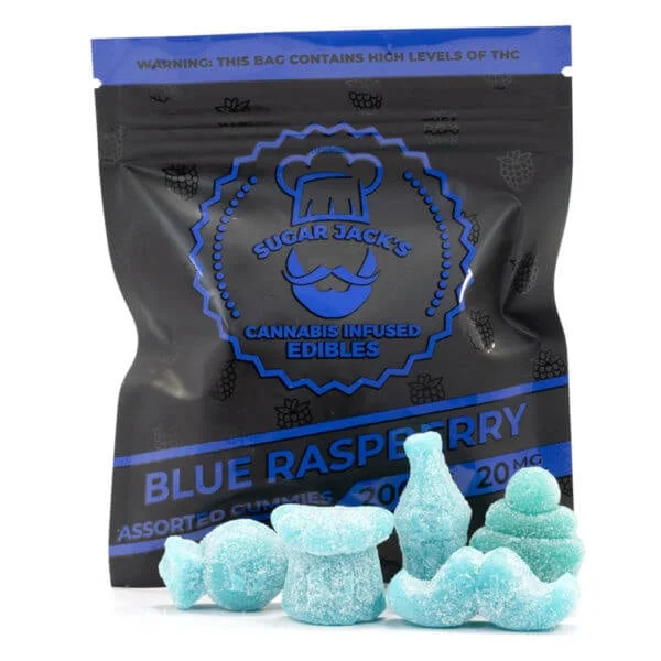 Buy 200mg THC Assorted Blue Raspberry Gummies (Sugar Jack’s)